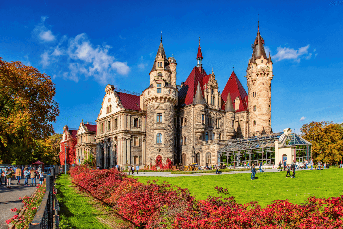 moszna castle which is now a hotel 