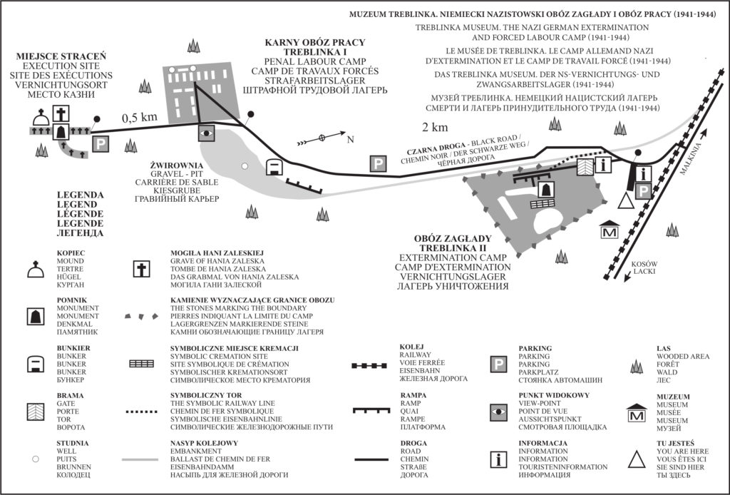 Карта лагеря смерти Треблинка, Польша