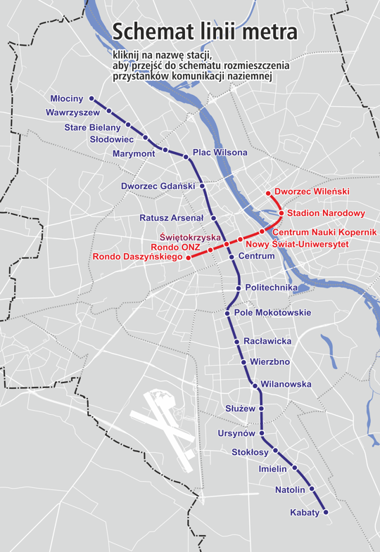 metro mapa warszawa AB Poland Travel » Underground map